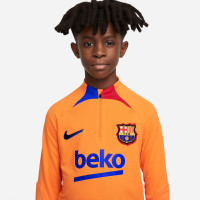 Nike FC Barcelona Strike Drill Trainingspak 2021-2022 Kids Oranje Zwart
