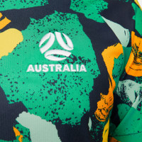 Nike Australië Pre Match Trainingsshirt 2022-2024 Groen Geel Zwart