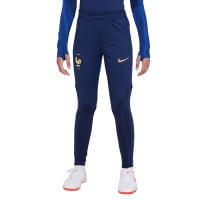 Nike Frankrijk Strike Trainingspak 2022-2024 Kids Donkerblauw Goud