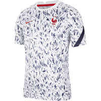 Nike Frankrijk Pre Match Trainingsshirt 2020-2022 Wit