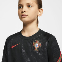 Nike Portugal Pre Match Trainingsshirt 2020-2022 Kids Zwart Rood
