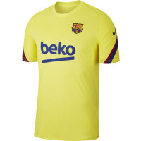 Nike FC Barcelona Breathe Strike Trainingsshirt 2019-2020 Geel