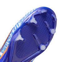 Nike Zoom Mercurial Superfly 9 Pro CR7 Gras Voetbalschoenen (FG) Kids Wit Blauw Brons