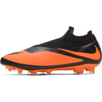 Nike Phantom Vision 2 Elite DF Gras Voetbalschoenen (FG) Oranje Zwart