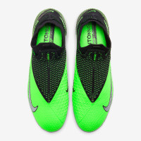 Nike Phantom VSN 2 Elite DF Gras Voetbalschoenen (FG) Groen Zwart Metallic