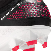 Nike Phantom Vision 2 Elite DF Gras Voetbalschoenen (FG) Wit Zwart Rood