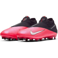 Nike Phantom Vision 2 Elite DF Gras Voetbalschoenen (FG) Roze Zwart