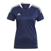 adidas Tiro 21 Voetbalshirt Dames Donkerblauw Wit