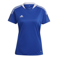 adidas Tiro 21 Voetbalshirt Dames Blauw Wit