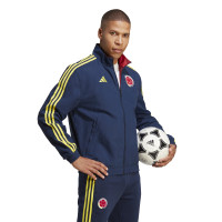 adidas Colombia Anthem Full-Zip Trainingspak 2022-2024 Donkerblauw Zwart