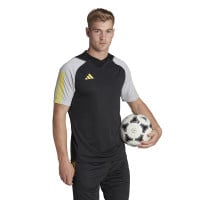 adidas Tiro 23 Competition Voetbalshirt Zwart Grijs Geel