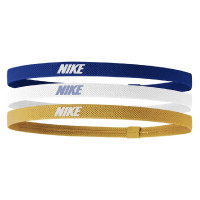Nike Elastische Hoofdbanden 2.0 3-Pack Blauw Wit Goud