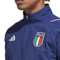adidas Italië Presentatie Trainingsjack 2023-2024 Donkerblauw Wit