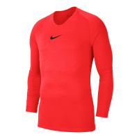 Nike Dri-FIT Park Ondershirt Lange Mouwen Felrood Zwart