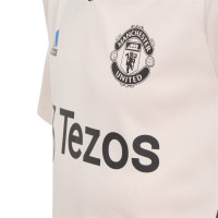 adidas Manchester United Trainingsshirt 2022-2023 Kids Lichtroze Zwart Blauw
