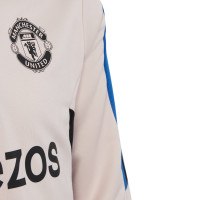 adidas Manchester United Trainingspak 2022-2023 Kids Lichtroze Zwart Blauw