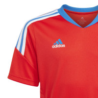 adidas Bayern München Trainingsshirt 2022-2023 Kids Felrood Lichtblauw Wit