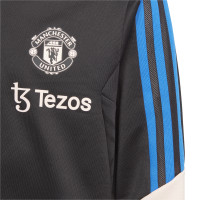 adidas Manchester United Track Hoodie 2022-2023 Kids Zwart Lichtroze Blauw
