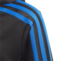 adidas Manchester United Track Hoodie 2022-2023 Kids Zwart Lichtroze Blauw