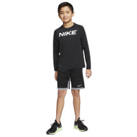Nike Pro Ondershirt Lange Mouwen Kids Zwart Wit