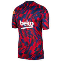 Nike FC Barcelona Breathe Pre Match Trainingsshirt 2020-2021 Rood