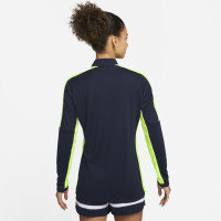 Nike Dri-FIT Academy 23 Trainingstrui 1/4-Zip Dames Donkerblauw Geel Wit