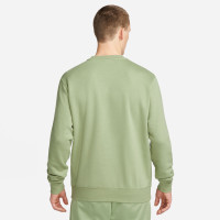 Nike Sportswear Club Fleece Crew Sweater Lichtgroen Wit