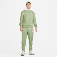 Nike Sportswear Club Fleece Crew Sweater Lichtgroen Wit