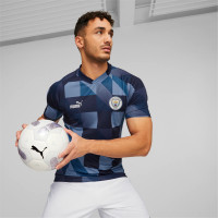 PUMA Manchester City Pre-Match Trainingsshirt 2022-2023 Blauw Donkerblauw