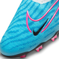 Nike Phantom GX Elite Dynamic Fit Gras Voetbalschoenen (FG) Wit Felblauw Felroze
