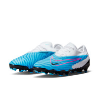 Nike Phantom GX Pro Gras Voetbalschoenen (FG) Wit Felblauw Felroze