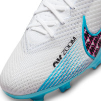 Nike Zoom Mercurial Vapor 15 Elite Gras Voetbalschoenen (FG) Wit Felblauw Felroze