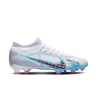 Nike Zoom Mercurial Vapor 15 Pro Gras Voetbalschoenen (FG) Wit Felblauw Felroze