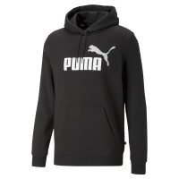 PUMA Essentials+ 2 College Big Logo Fleece Trainingspak Zwart Wit Zilver