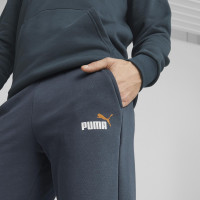 PUMA Essentials+ 2 College Logo Fleece Trainingsbroek Donkerblauw Wit Goud