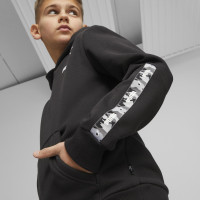 PUMA Essentials Tape Camo Fleece Hoodie Trainingspak Kids Zwart Wit