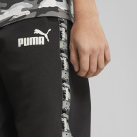 PUMA Essentials Tape Camo Fleece Trainingsbroek Kids Zwart Wit