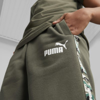 PUMA Essentials Tape Camo Fleece Trainingsbroek Kids Olijfgroen Wit