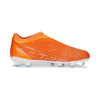 PUMA Ultra Match Veterloze Gras / Kunstgras Voetbalschoenen (MG) Kids Oranje Wit Blauw