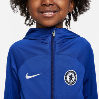 Nike Chelsea Strike Hooded Trainingspak 2022-2023 Kids Kleuters Blauw Donkerblauw Wit