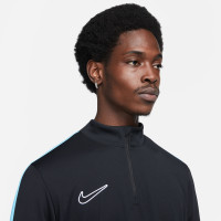 Nike Dri-Fit Academy 23 Trainingstrui 1/4-Zip Zwart Lichtblauw Wit