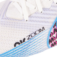 Nike Zoom Mercurial Vapor 15 Elite IJzeren-Nop Voetbalschoenen (SG) Pro Player Wit Felblauw Felroze