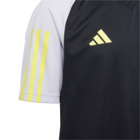 adidas Tiro 23 Competition Voetbalshirt Kids Zwart Grijs Geel