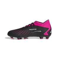 adidas Predator Accuracy.3 Gras Voetbalschoenen (FG) Zwart Wit Roze