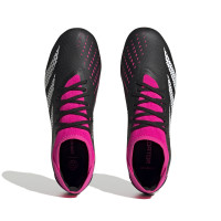 adidas Predator Accuracy.3 Gras Voetbalschoenen (FG) Zwart Wit Roze
