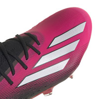 adidas X Speedportal.1 Gras Voetbalschoenen (FG) Roze Zwart Wit