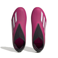 adidas X Speedportal+ Gras Voetbalschoenen (FG) Kids Roze Zwart Wit