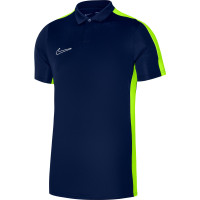 Nike Dri-FIT Academy 23 Polo Kids Donkerblauw Geel Wit