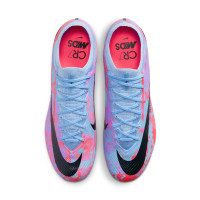 Nike Zoom Mercurial Vapor 15 Elite MDS Gras Voetbalschoenen (FG) Blauw Paars Roze