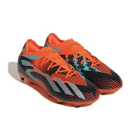 adidas X Speedportal Messi.1 Gras Voetbalschoenen (FG) Kids Oranje Zilver Zwart Mintgroen